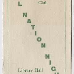 Program, All Nation Night, 1910