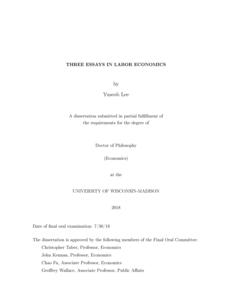 Three Essays in Labor Economics