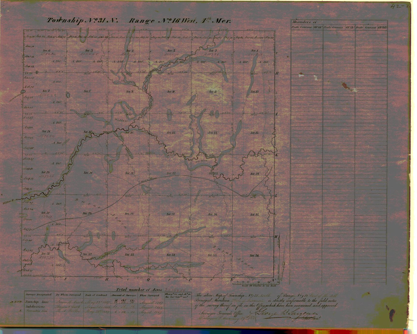[Public Land Survey System map: Wisconsin Township 31 North, Range 16 West]