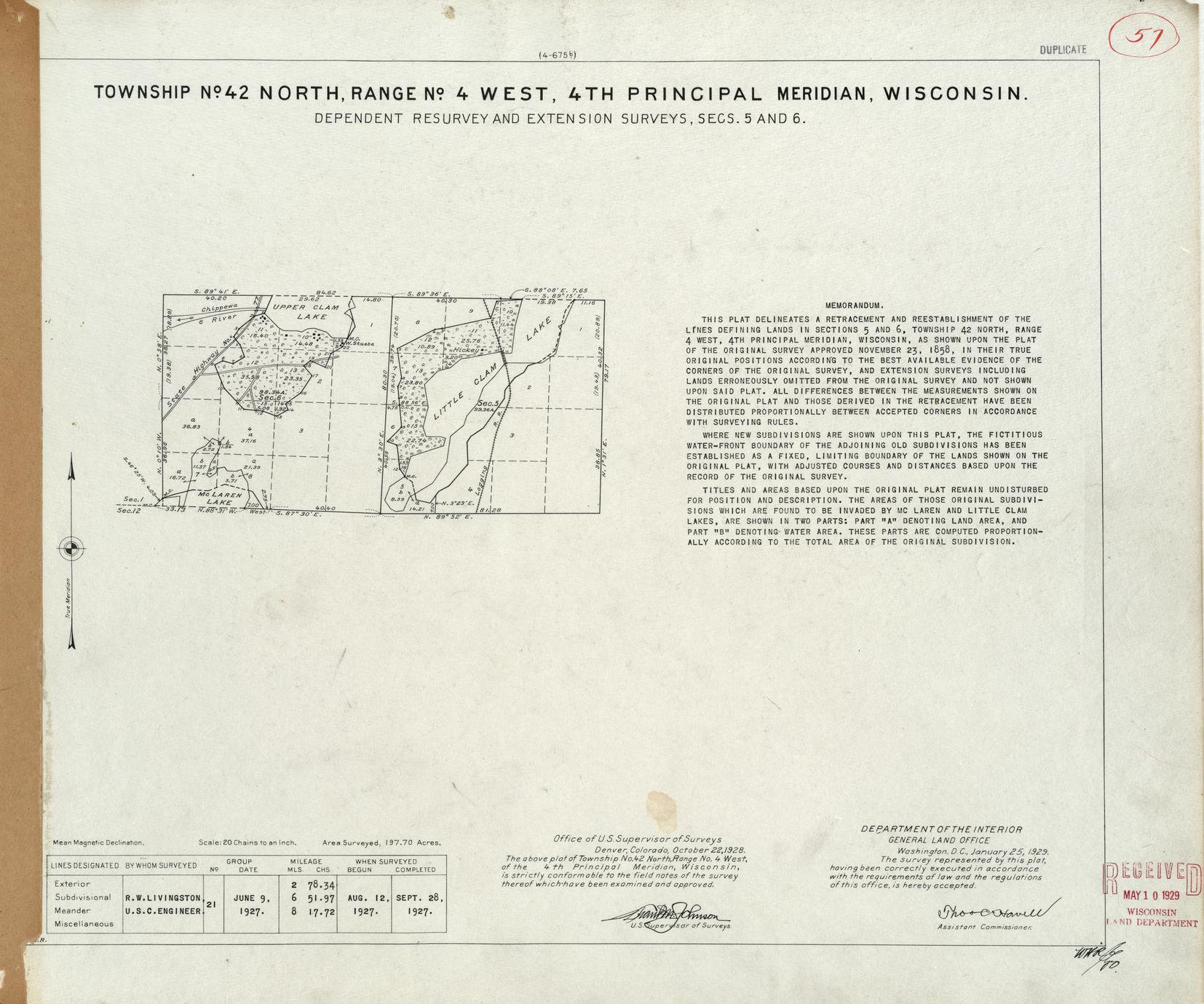 [Public Land Survey System map: Wisconsin Township 42 North, Range 04 West]