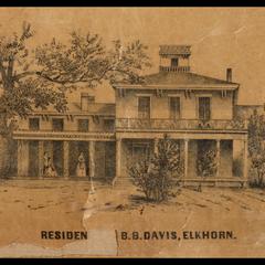 Residen [Residence of] B. B. Davis, Elkhorn