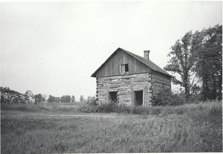Log house used by the George Vandertie's until 1947