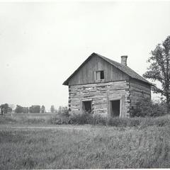 Log house used by the George Vandertie's until 1947