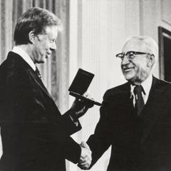 Robert Burris with President Carter