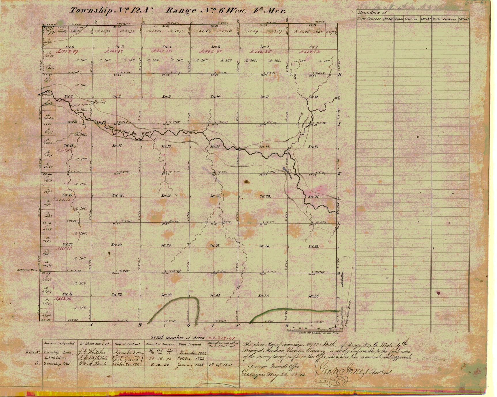 [Public Land Survey System map: Wisconsin Township 12 North, Range 06 West]