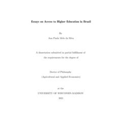 Essays on Access to Higher Education in Brazil