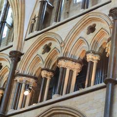 Lincoln Cathedral choir interior triforium