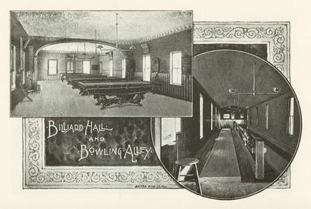 Billiard hall and bowling alley