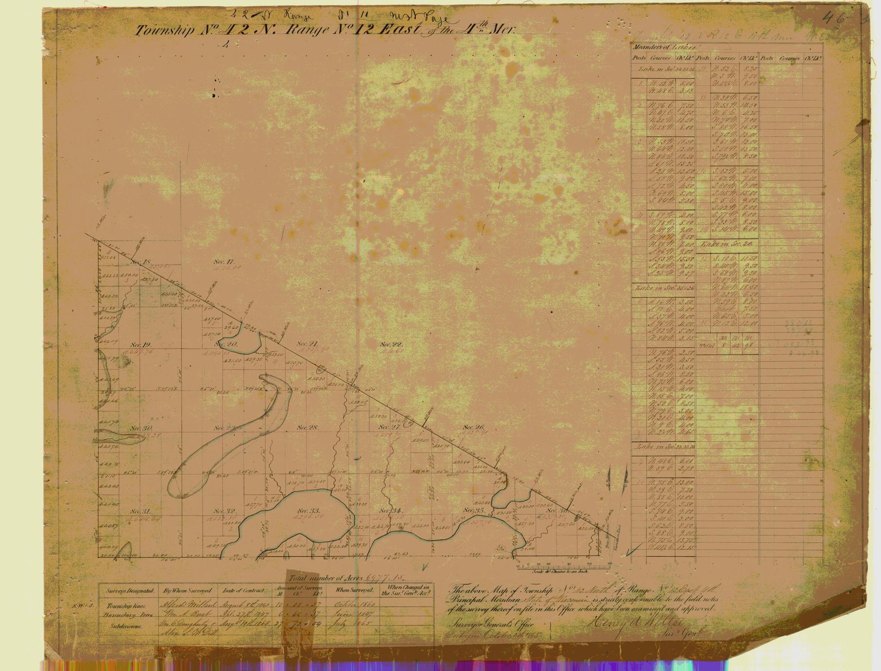 [Public Land Survey System map: Wisconsin Township 42 North, Range 12 East]