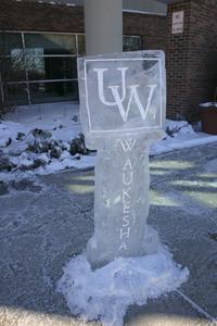 UW-Waukesha ice sculpture