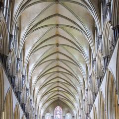 Salisbury Cathedral nave view from the east