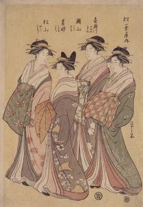 The Courtesans Kisegawa, Seyama, Wakana and Matsuyama of the Matsuba Establishment