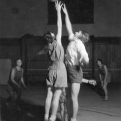 Women's basketball game action