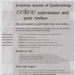 American Journal of Epidemiology advertisement