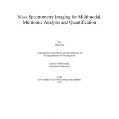 Mass Spectrometry Imaging for Multimodal, Multiomic Analysis and Quantification