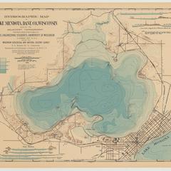 Hydrographic Map of Lake Mendota, Dane County, Wisconsin