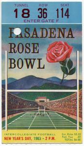 1963 Rose Bowl ticket