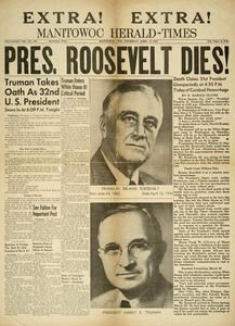 Pres. Roosevelt dies!