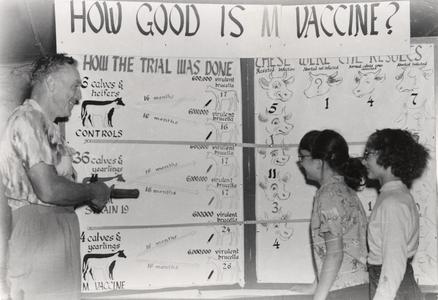 Wayne Burch with vaccine display