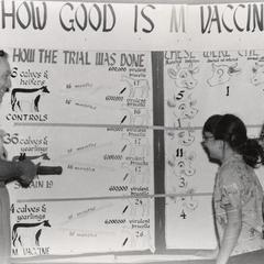 Wayne Burch with vaccine display