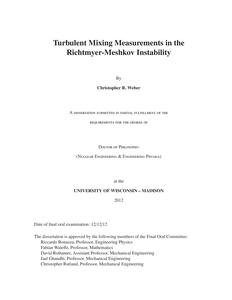 Turbulent Mixing Measurements in the Richtmyer-Meshkov Instability