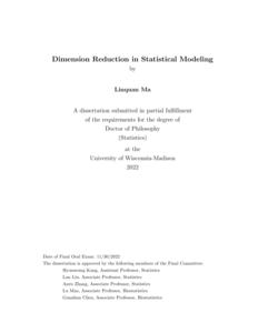 Dimension Reduction in Statistical Modeling