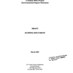 Crandon Mine Project environmental impact statement : draft scoping document