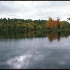 View of lake in fall, Hanson Property