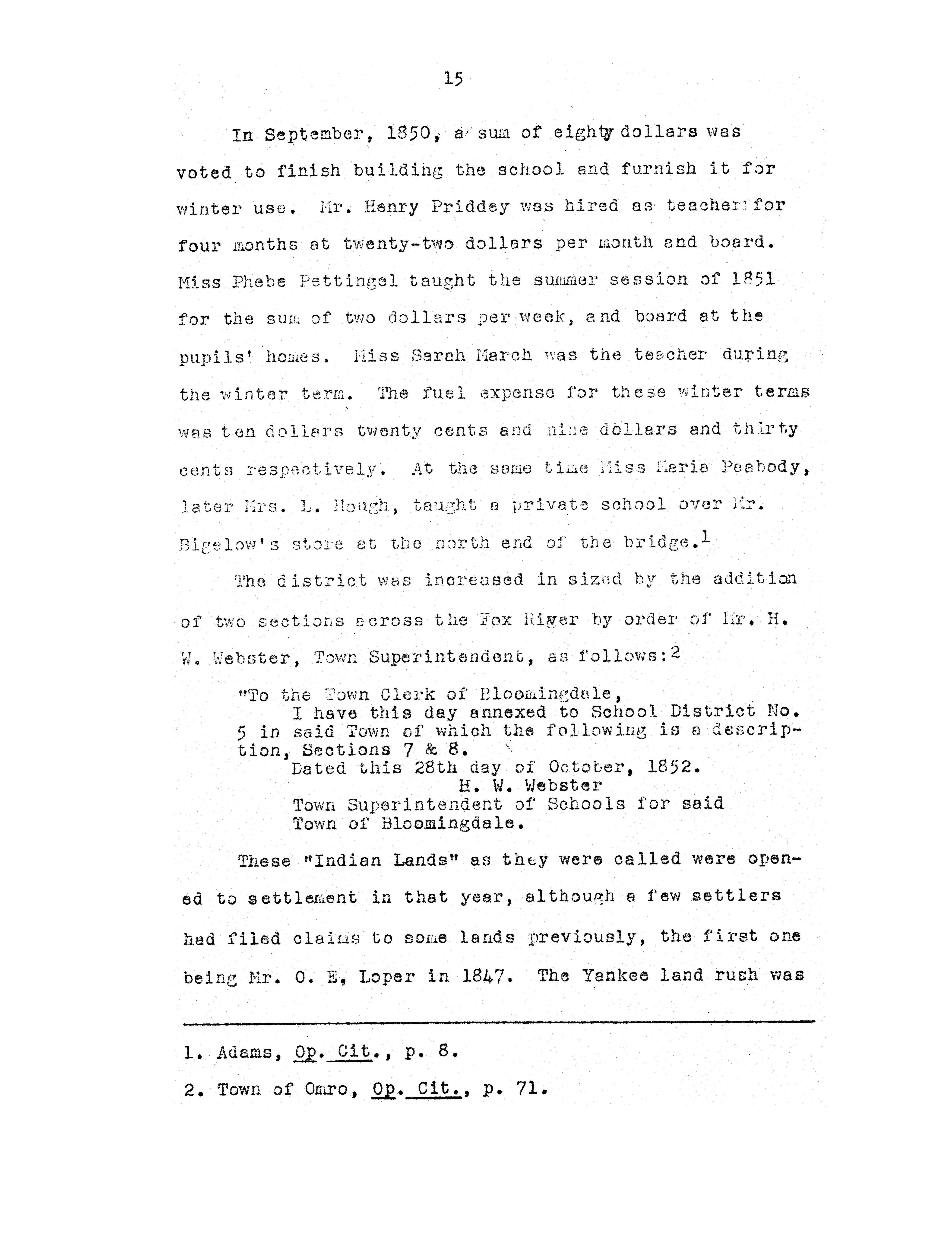 The schools of Omro, Wisconsin Full view UWDC UWMadison Libraries