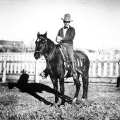Equestrian in town--Aldo as Forest Assistant and chief of reconnaissance party, Arizona, 1910