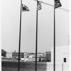 Parker Pen Building, international flags