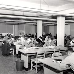 Students studying, Commerce building