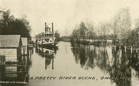 A pretty river scene, Omro, Wisconsin