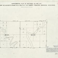 [Public Land Survey System map: Wisconsin Township 48 North, Range 03 West]