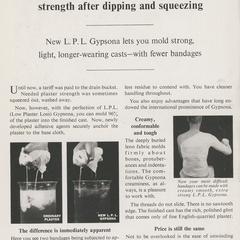 L. P. L. Gypsona Plaster Bandages advertisement