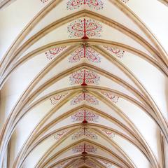 Wells Cathedral interior nave vaulting