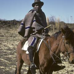 People of South Africa : Sotho man on horse