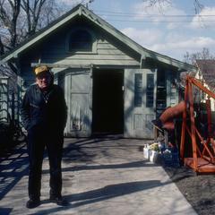 Ed Piller in front of his garage