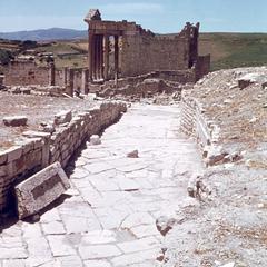 Main Road to Center of Roman Ruins at Dougga