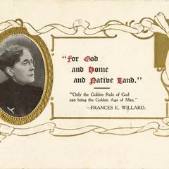'For God and home and native land' postcard