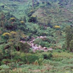 Village on Hills Near Lake Goma