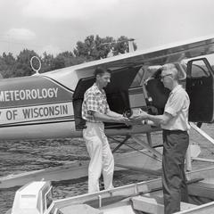 Meteorology plane and staff at Lake Mendota