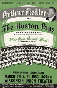 Arthur Fiedler and The Boston Pops concert poster