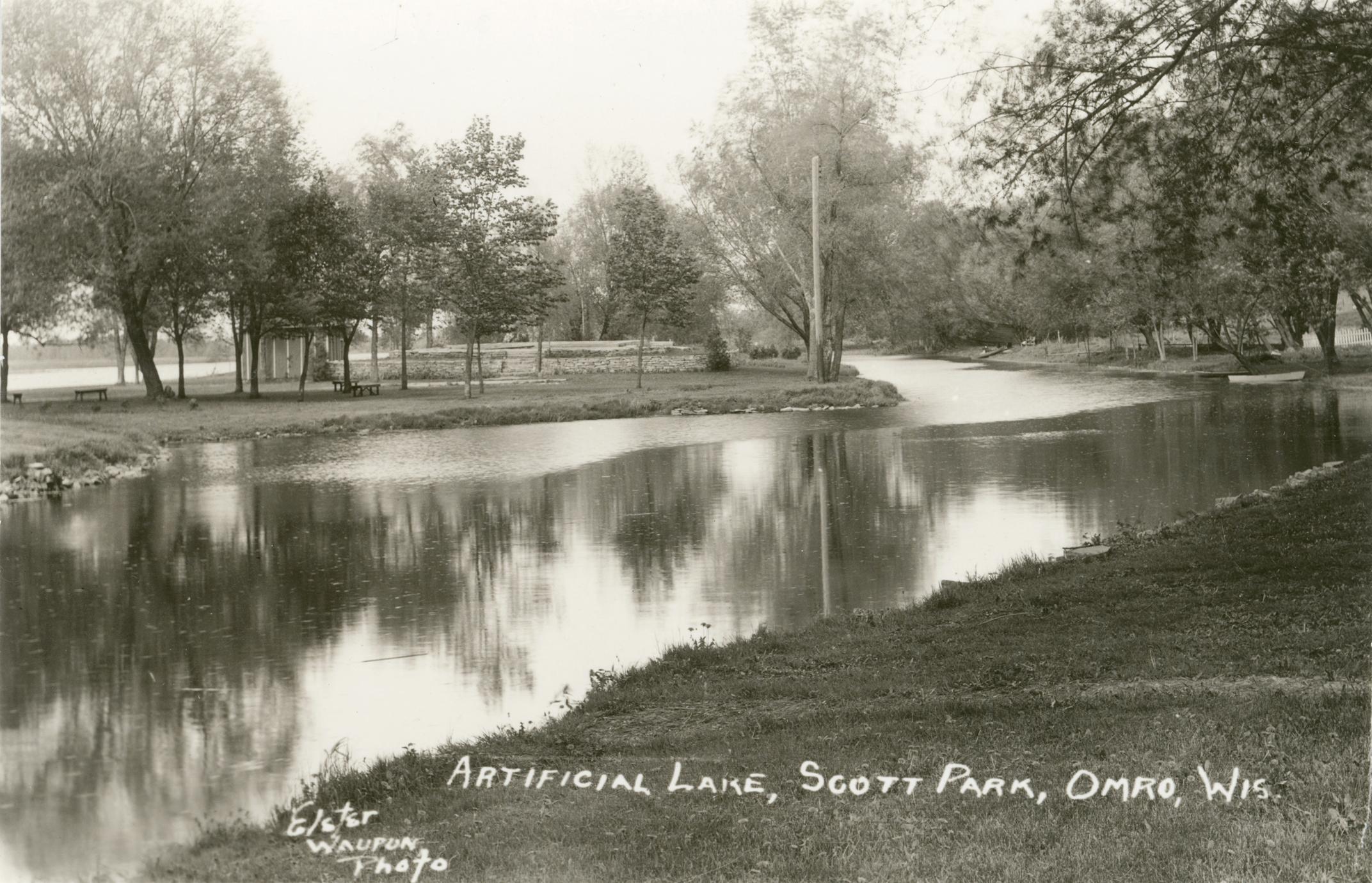 ‎Artificial lake, Scott Park, Omro, Wisconsin UWDC UWMadison Libraries
