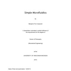 Simple Microfluidics