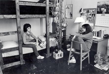 Chatting in dorm room