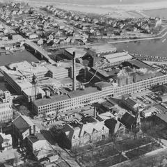Aerial view of Hamilton Manufacturing Company looking east