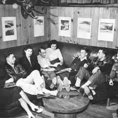 Kicking back at the Hoofers quarters, late 1940s