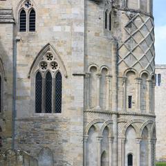 Christchurch Priory north transept from the east