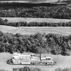 Aerial view of the Gordon C. Greene on the Green River in Illinois